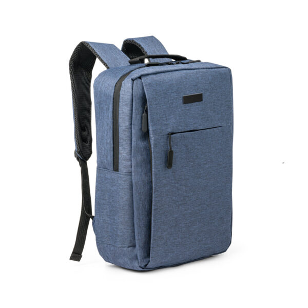 Mochila para notebook com compartimento principal com bolso forrado para notebook até 15,6" e diversos bolsos interiores. Contém ainda bolso frontal, lateral e entrada USB.